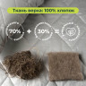 Подушка с конопляным наполнителем, серая