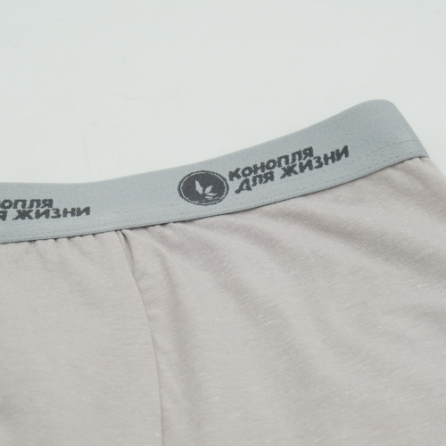 Мужские трусы боксеры из конопли, цвет серый
