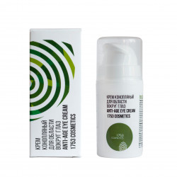 Крем конопляный для области вокруг глаз Anti-age eye cream 1753 cosmetics, 15 мл